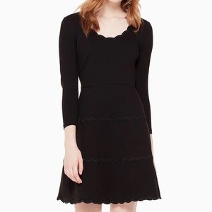 Kate Spade Size 8 Scalloped Ponte Dress